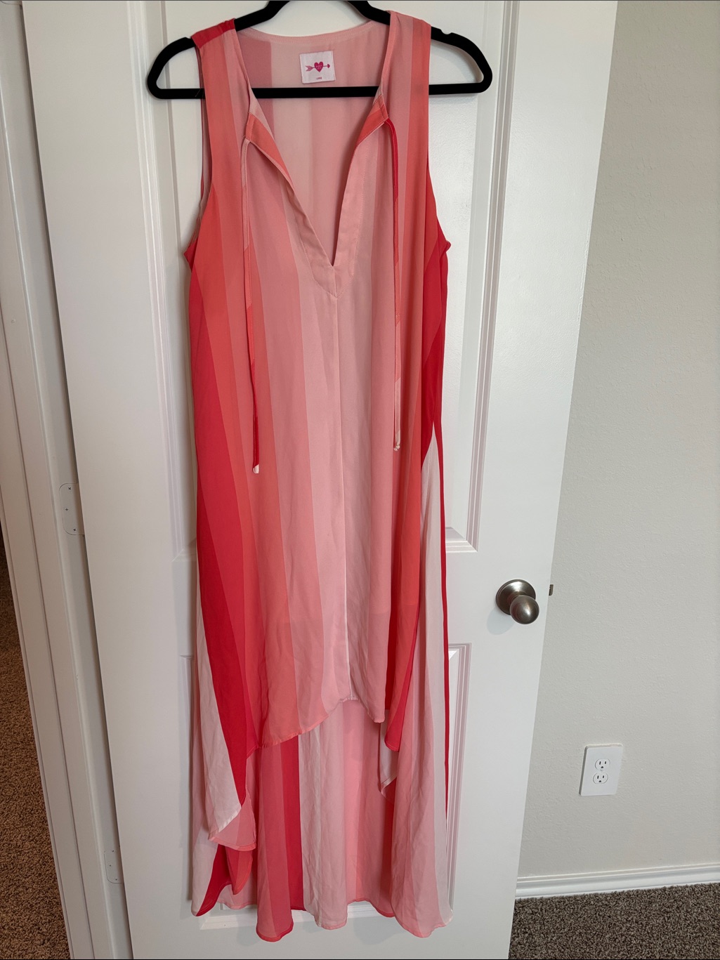 Buddy Love Pink And White High Low Sleeveless Dress